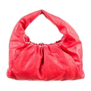 Bottega Veneta | The Medium Shoulder Pouch in Red Leather